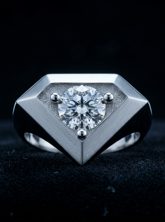 Anillo Solitario Plata 0800 Don Rouch